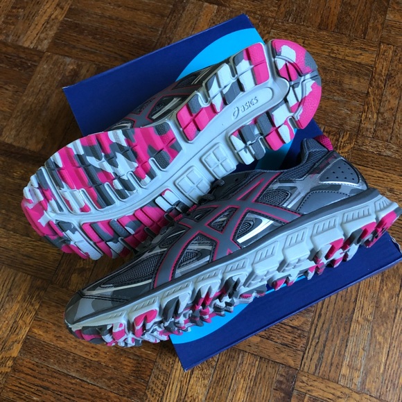 ASICS Gel-Scram 3 Camo Gray Pink Running Shoes - Picture 6 of 8
